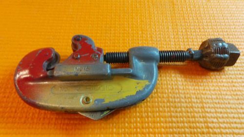 USED RIDGID NO.15 TUBING CUTTER 3/16&#034; TO 1-1/8&#034; O.D.MADE IN USA TOOL
