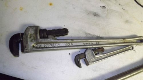 Ridgid Aluminum Pipe Wrenches - Model 824 24&#034; &amp; Model 810 10&#034; - Pair (2)