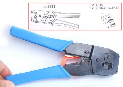 Phone network cable pliers crimper tools cutting stripping knife for rj45 rj12 for sale