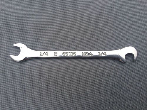 EASCO TOOLS 1/4&#034; OPEN END WRENCH WITH 15° &amp; 90° ANGLE 66116 USA