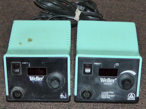 LOT OF 2 WELER DIGITAL SOLDERING STATIONS WESD51, &#039;AS IS&#039;  (STATION ONLY)
