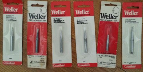 NEW Weller 6 REPLACEMENT TIPS in sealed pckg ST1, ST2, ST4, CT5A7, PTB8...