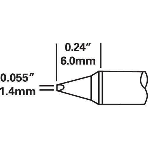 Metcal STTC-138P Cartridge, Chisel, 1.5mm (0.06 In), 30Deg