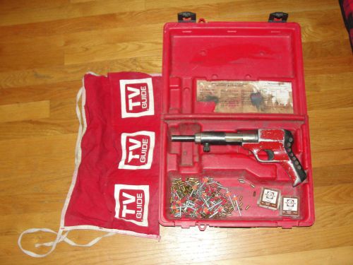 Powder Actuated Tool .22 cal Nail Gun Concrete Nailer Case Nails Red Head Loads