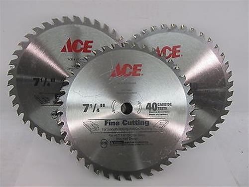 Ace 2126464, 7 1/4&#034; x 40 t Circular Saw Blade - 3 each