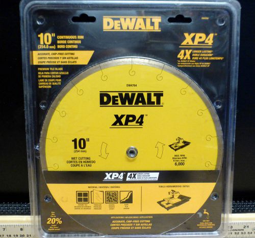 Dewalt xp4 dw4764 10&#034; (254 mm) premium tile wet cutting blade new for sale