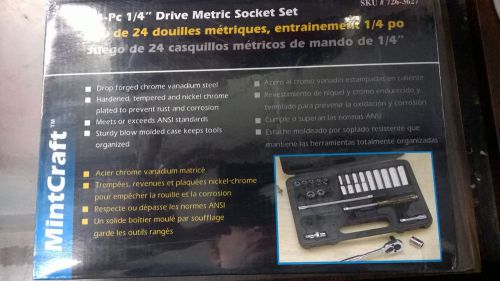 Mintcraft 24-pc 1/4&#034; Drive Metric Socket Set