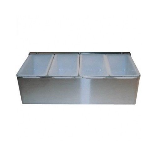 New garnish server 4 section bar condiment dispenser caddy covered box storage for sale