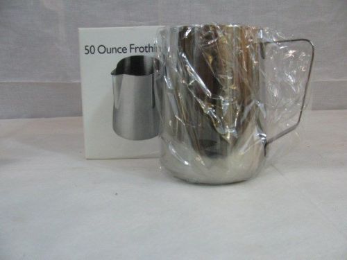 50 OUNCE FROTHING PITCHER. 18/10 STAINLESS STEEL NEW