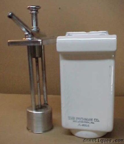 Vintage Lemon Syrup Ice Cream Soda Fountain Dispenser Deco Chrome FISCHMAN PA