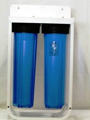 2-20&#034; big blue housing with stand bracket for 4,5&#034; x 20&#034; filter/cartridge  1&#034; for sale