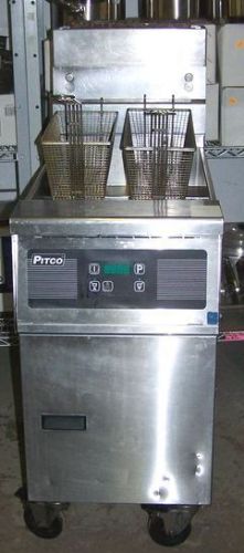Pitco solstice twin basket fryer, casters w/electric ignition model: sg14-vs for sale