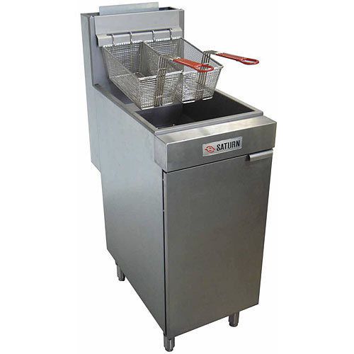 SATURN SF-40 COMMERICAL FRYER, 35-40lb, STAINLESS STEEL