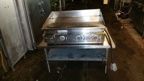 Keating Miraclean Flat Top Grill 36&#034; Electric Commercial Griddle Stainless Stand