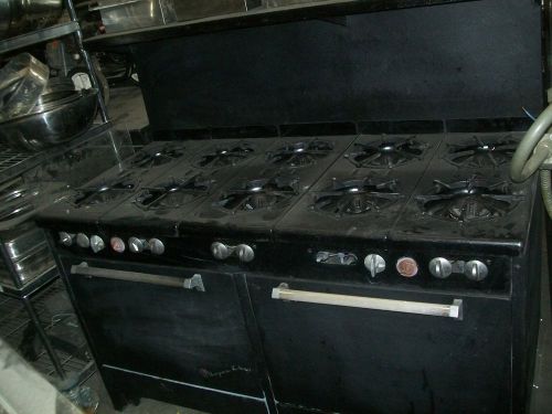 STOVE/OVENS COMBO. NAT.GAS, 10 BURNERS, 2 OVENS ON THE BOTTOM 900 MORE ITEMS