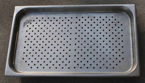 MGST-200 stainless steel pan with strainer insert 13 x 21 inches