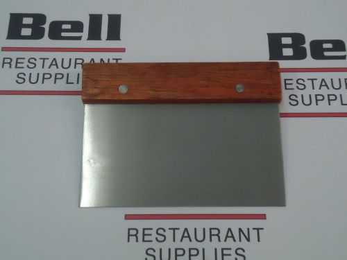 *new* update wds-36 wood handle 6&#034; x 3&#034; grill / dough scraper - free shipping! for sale
