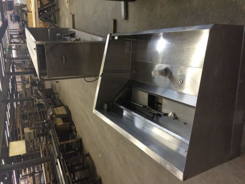 Two H.D. COMMERCIAL  S.S. LIGHTED RESTAURANT KITCHEN EXHAUST HOOD