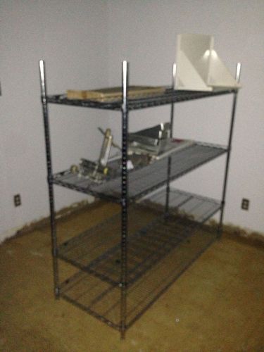 Steel Storage Rack with wheels and sides NSF 36 x 24 x 59 NO RESERVE