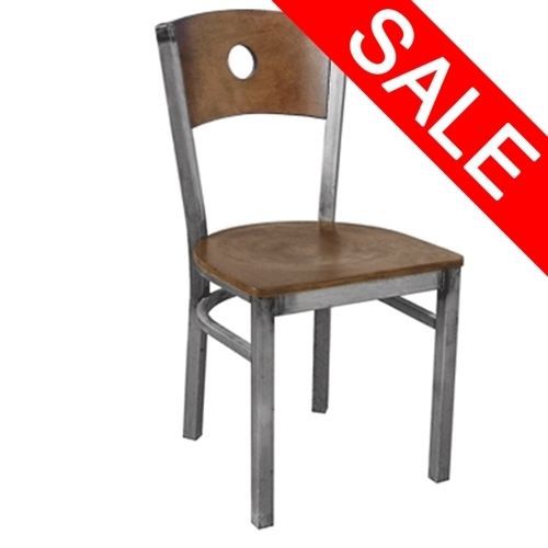 Clear Coat Metal Chair With Hole in Back (MAG-163C)