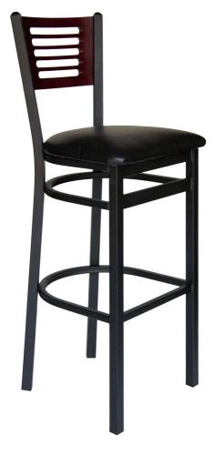 New espy commercial metal frame restaurant bar stool with slotted back for sale