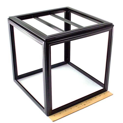 Decorative Display Cube Black Metal Frame Insert Image Display 12” Panels 11531