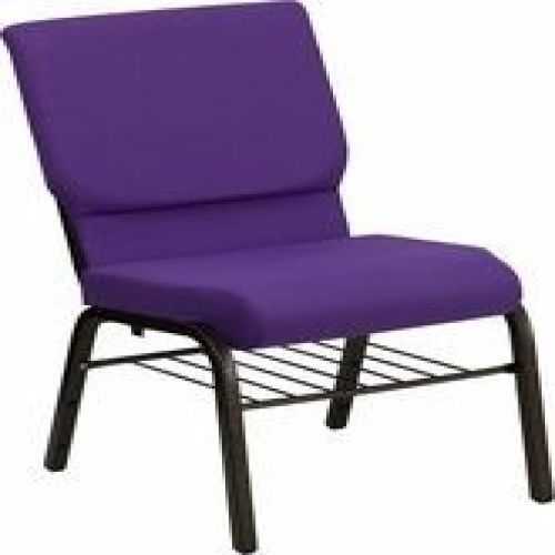 Flash Furniture XU-CH-60096-PU-BAS-GG HERCULES Series 18.5&#039;&#039; Wide Purple Church