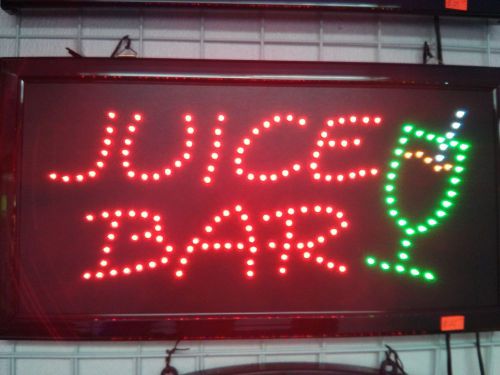 Juice bar illuminated led sign neon bright light animated display for sale