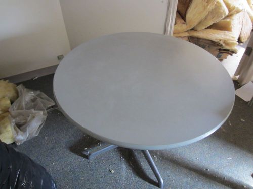 36&#034; Diameter Round Gray Topped Table