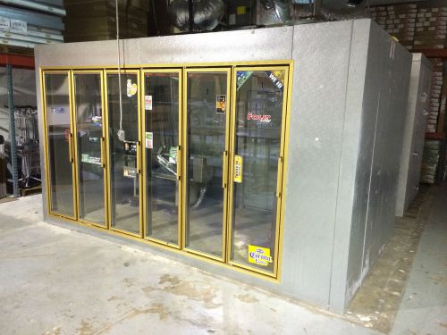Carroll Coolers Inc. 14&#039; x 8&#039; x 8&#039; 6-Glass Door Walk-In Cooler