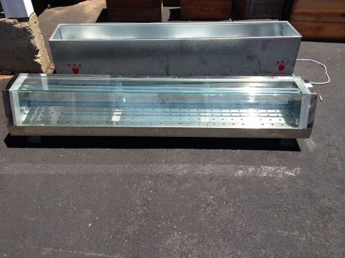 Turbo air tssc-6&#039; sushi display case stainless steel &amp; glass new unused in crate for sale