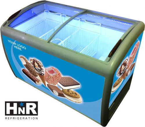 New 50&#034; alamo curve top ice cream freezer, fast/free shipping for sale