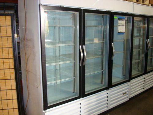 Beverage air cfg74-5 three glass door merchandiser freezer for sale