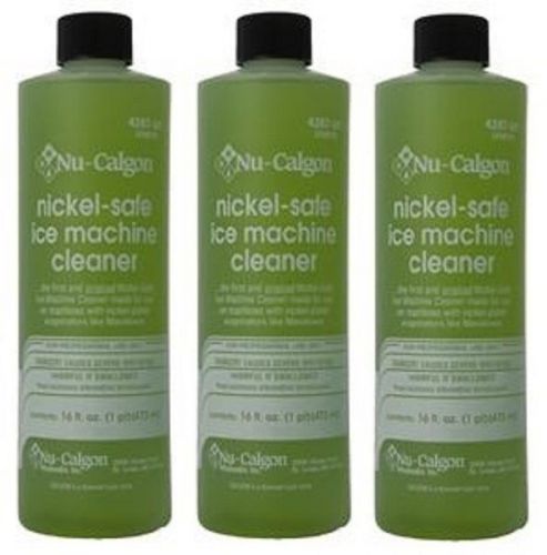 3-lot nu-calgon 4287-34 nickel-safe ice machine cleaner - new oem for sale