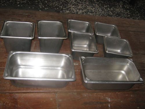 8 Volrath Stainless Steel Steamable Food Hot Cold Pan Buffet Restaurant Trays