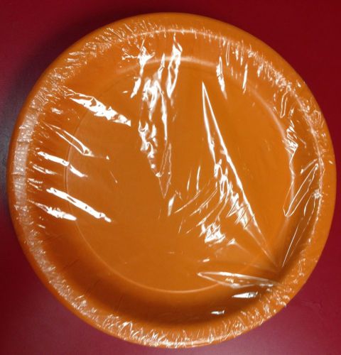 240 Orange Banquet Plates - Heavy Duty Extra Large Paper Plates