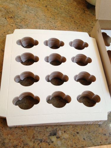 Lot open box 50 ct mini cupcake inserts 1 dz cupcakes dividers cupcake carrier for sale