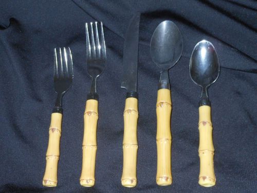 Restaurant Quality Bamboo Five Pc Service  (5 sets avail)