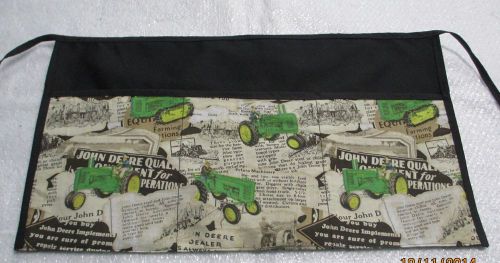 Waiter/waitress Server Waist Apron, JOHN DEERE NEWPAPER