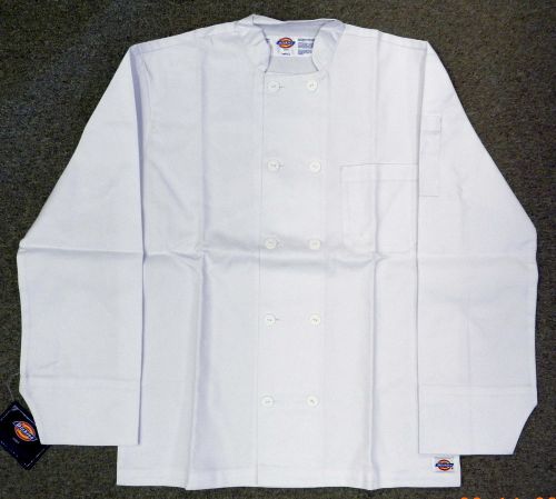 Dickies Chef Coat Jacket CW070305B Restaurant Button Front White Uniform 2XL New