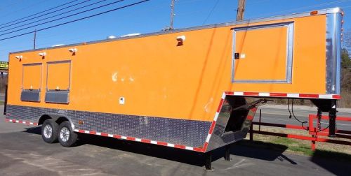 Concession trailer 8.5&#039;x34&#039; with appliances - gooseneck (orange) for sale