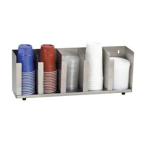 Stainless Steel Cup and Lid Organizer (5 Section)