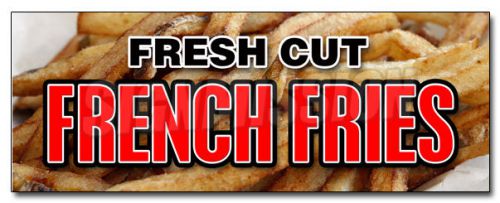 12&#034; FRESH CUT FRENCH FRIES DECAL sticker frys crispy potato made chips steak