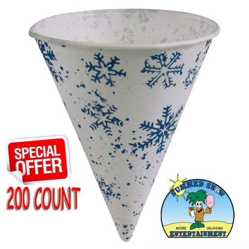 Snow Cone Cups (200 cups) Snow Flake Cups