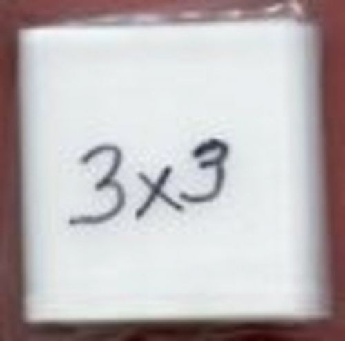 3x3 Inch H/D FLAT POLY PLASTIC PACKAGING BAGS .004 Mil Thick 100 Count Bulk Pkgs