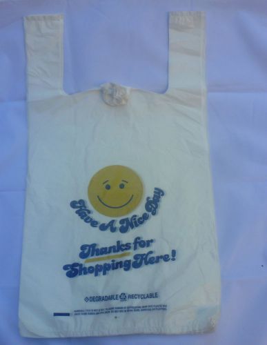 T-Shirt Plastic Bags Smiley Medium Size