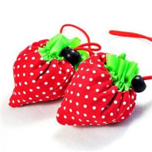 AGnylon Strawberry Foldable Reusable Recycle carrier tote bag Shopping Bags gift