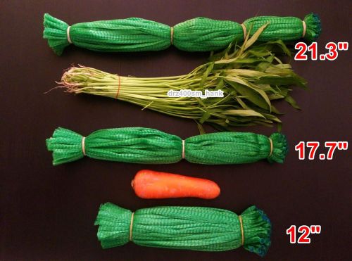 50pc 21.3&#034; 54cm green poly mesh bags for chives leeks scallions burdock  spinach for sale