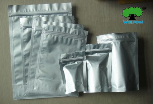 14x19+4cm 100 pcs  aluminum foil bag pouch mylar foil zipper stand up bags