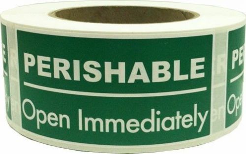 Shipping labels - &#034;perishable open immediately&#034; - 2&#034; by 4&#034; - 500 stickers for sale
